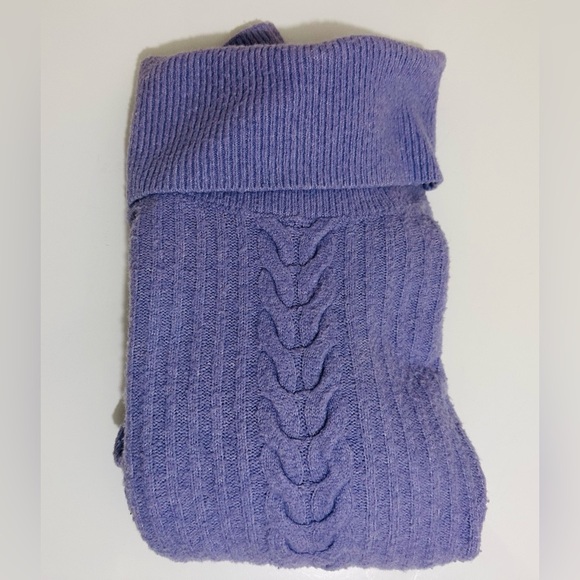 Wild Fable Purple Cable Knit Cropped Turtleneck Sweater, Women’s Size Medium - Picture 11 of 11
